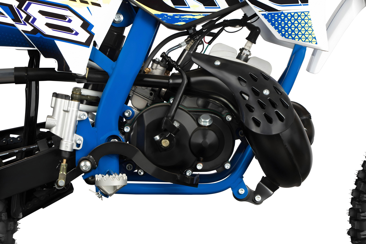 NITRO MOTORS 50cc midi Kinder Dirtbike NRG50 RS 14/12 Zoll, Kinder Crossbike, Kindermotorrad mit 50 km/h