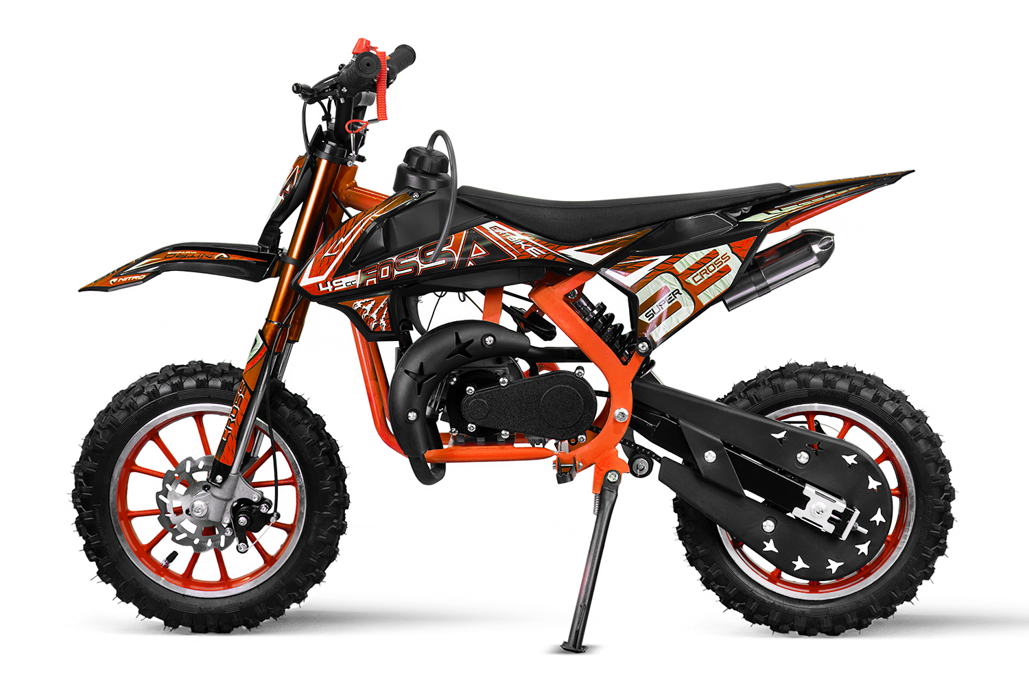NITRO MOTORS 49cc mini Kinder Dirtbike Fossa Fun 10 Zoll, Kinder Motorcross Bike