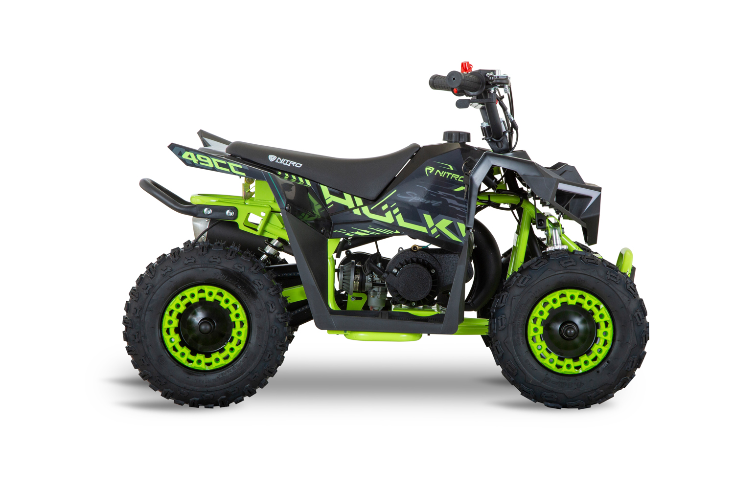 NITRO MOTORS 49cc Kinder Quad HULKI E-Start Sport 6 Zoll, Miniquad, Kinderquad, Benzinguad