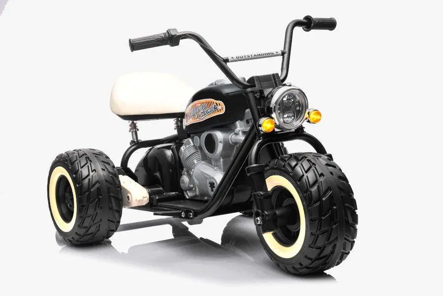 Elektro Kindertrike 10 km/h, Elektro Kindermotorrad Dreirrad, Elektromotorrad für Kinder, Chopper mit 2x800 Watt