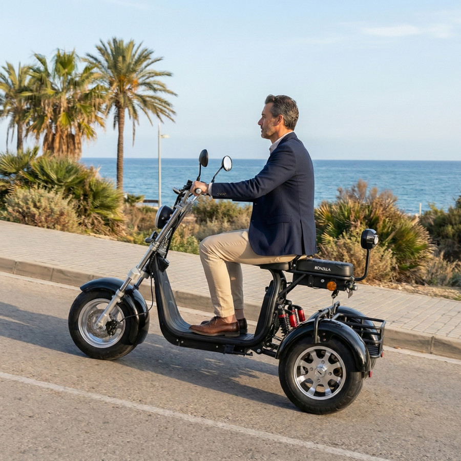 COCO BIKE Elektrotrike CP3, 3 Rad Elektroroller, E-Scooter, E-Trike 2000 Watt - 45 km/h bis 80 km Reichweite