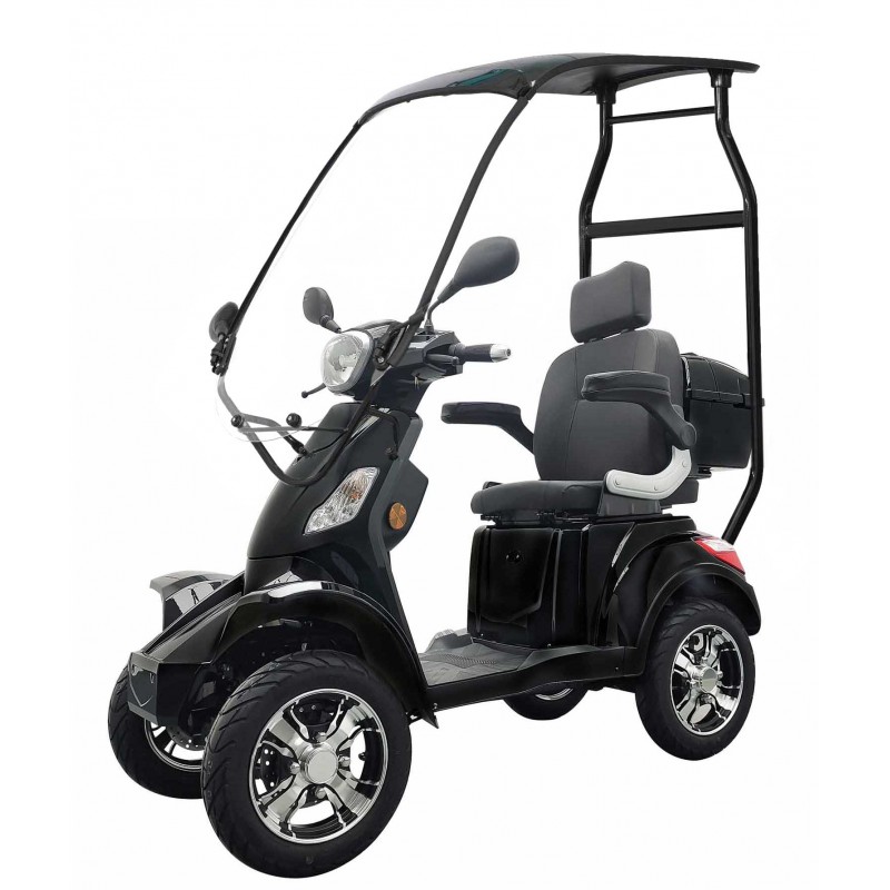 4-Rad Senioren-Roller mit Dach VITA CARE 4000, Seniorenmobil BleiGel / Lithium, vierrädriges Senioren-Quad bis 25 km/h
