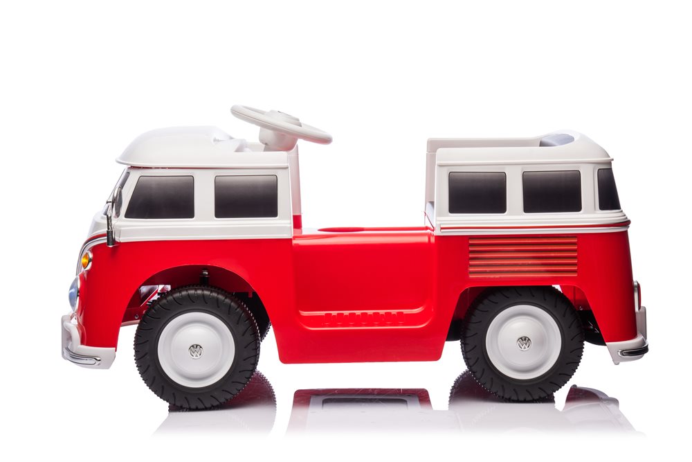 Elektrokinderfahrzeug, Kinderauto VW T1 Bus mit 2x30 Watt und Ledersitz - Der Klassiker VW Bus - Bulli Camper
