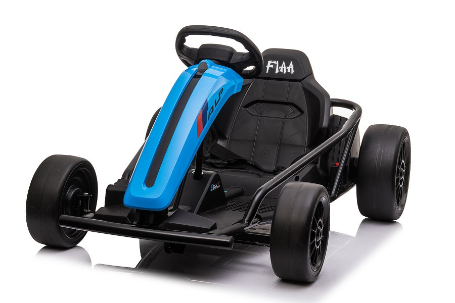 Kinder Elektroauto - 10 km/h "E-Go-Kart", Driftfunktion, 2 Motoren, Elektro Go-Kart für Kinder ab 170cm