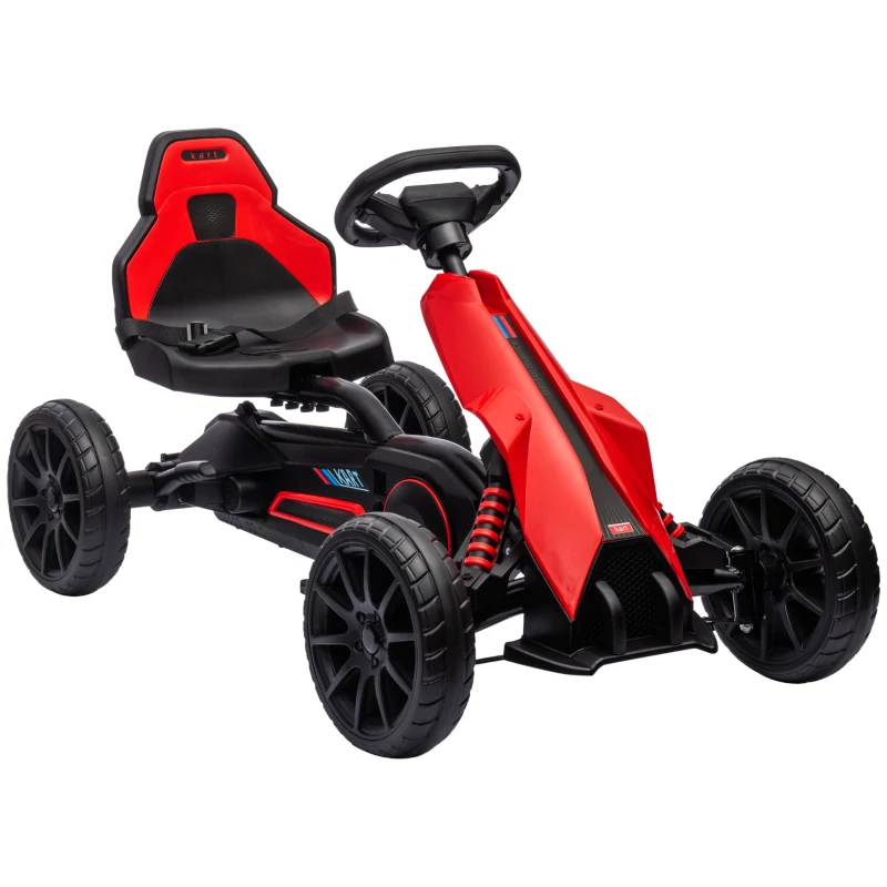 HOMCOM Go-Kart – Pedal-Kettcar mit Vorwärts- & Rückwärtsgang