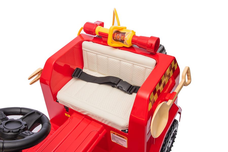 Kinderfeuerwehr mit Wasserspritze und Sirene, Elektrofeuerwehr für Kinder, Feuerwehr mit viel Ausstattung