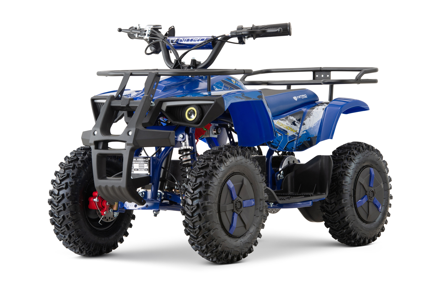 NITRO MOTORS 1000W Eco mini Kinder Quad Dusty Snowy-Profile L Sport 6 Zoll, Elektroquad für Kinder