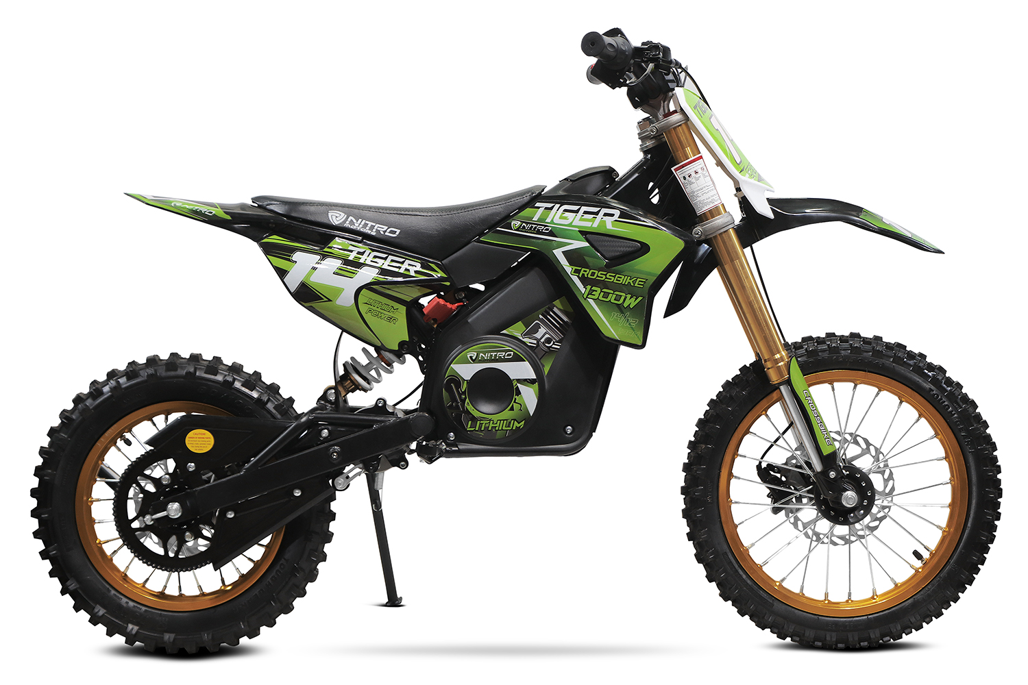 Nitro Motors E-Dirtbike Tiger 1300 Watt DLX 14 Zoll mit Lithiumakku, Kinderelektromotorrad Crossbike