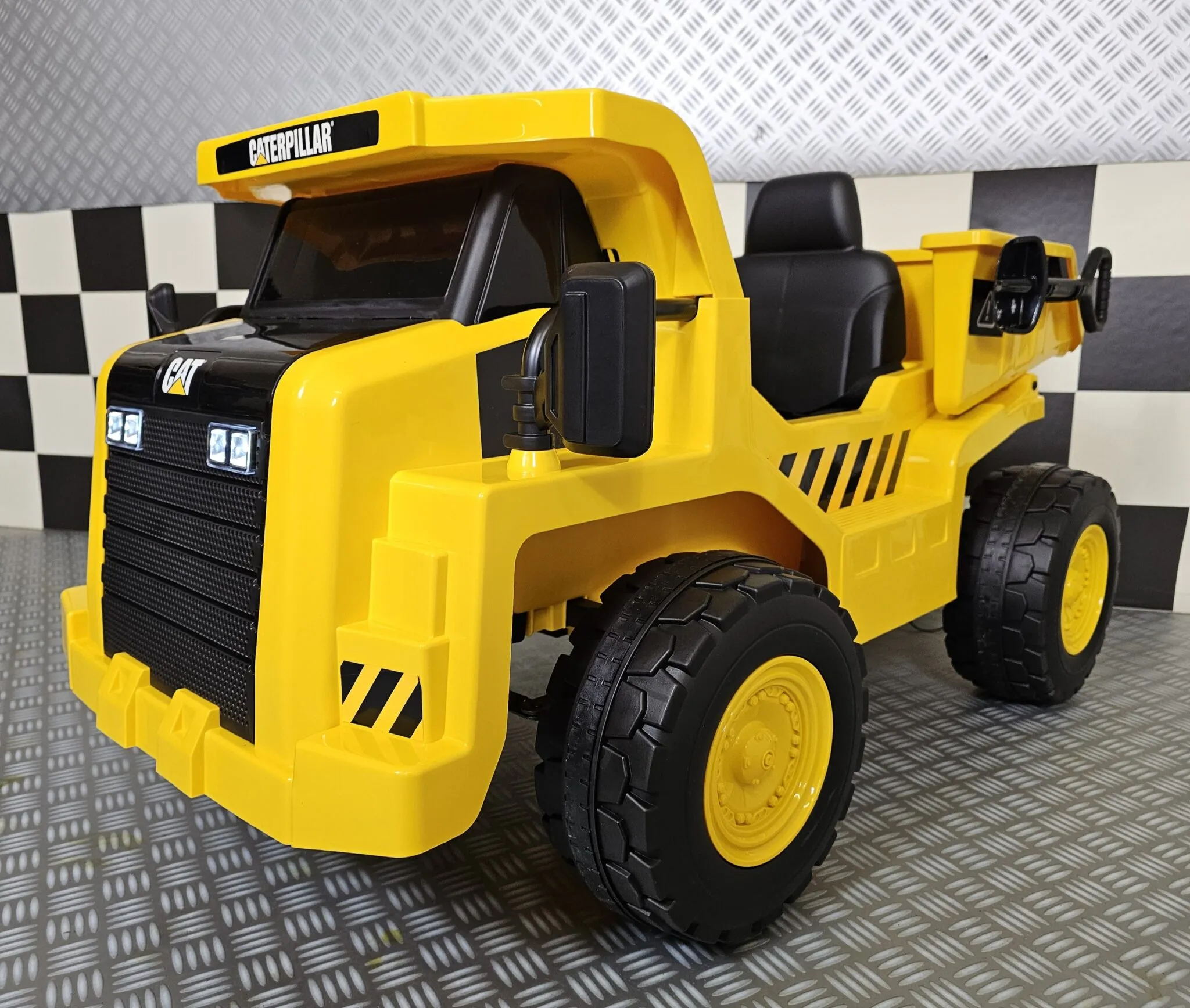 Kinderfahrzeug Baustellenfahrzeug CAT Dump Truck, Elektro-Kipper für Kinder, Elektro Kindertruck