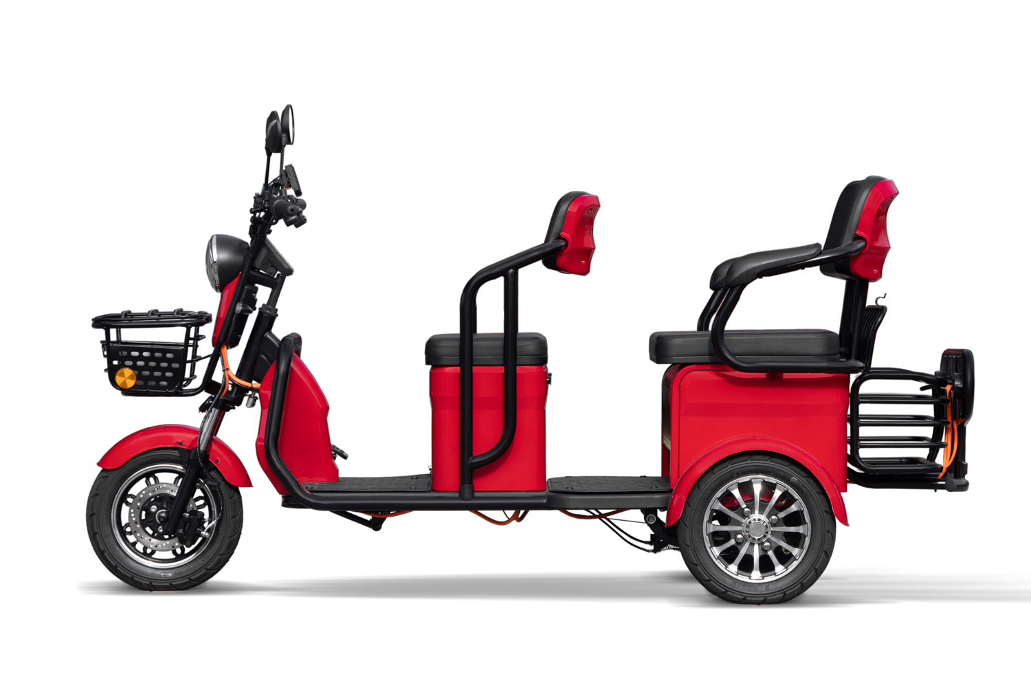 Elektromobil E-GO! City AX3 2100 Watt 72V, Dreirad mit 25km/h, Seniorenmobil als Zweisitzer und Dach