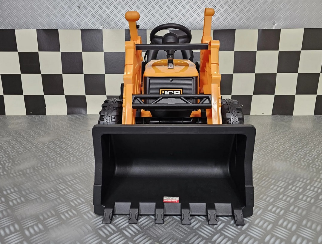 Elektro Kinderbagger - Elektrobagger JCB mit Schaufel, Schaufelbagger, Kinder Einsatzfahrzeug, Traktor