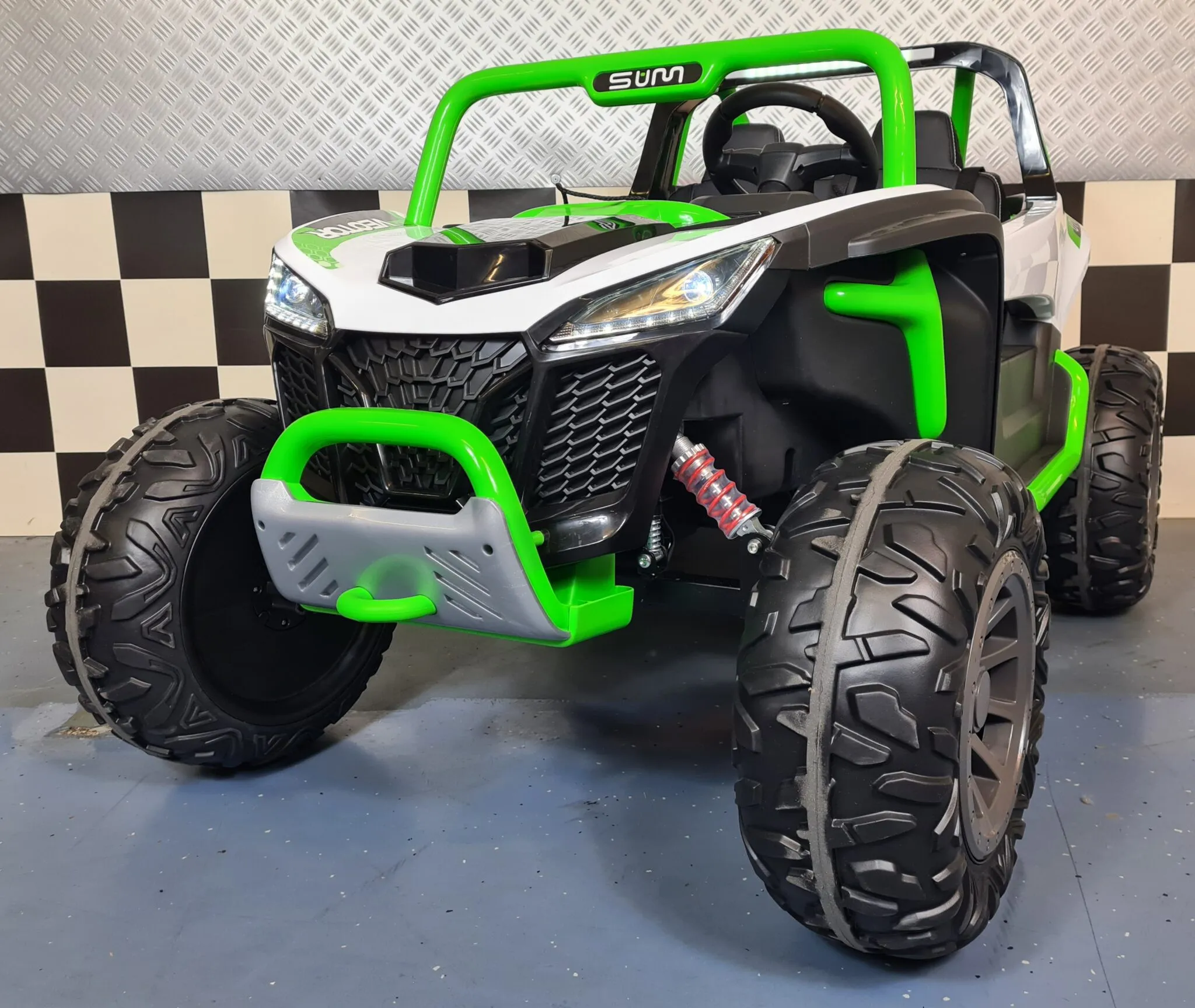 Elektro Kinderbuggy - Elektrobuggy 2x60 Watt, Elektrofahrzeug 2 Sitzer Buggy 8 km/h