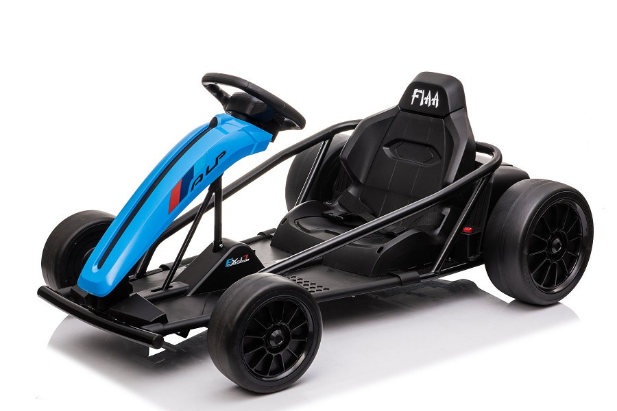 Kinder Elektroauto - 10 km/h "E-Go-Kart", Driftfunktion, 2 Motoren, Elektro Go-Kart für Kinder ab 170cm