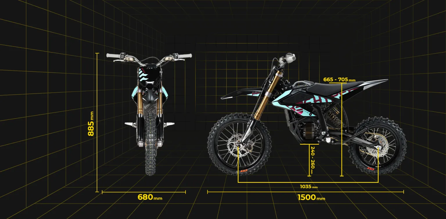 Elektro Dirtbike Crossbike Surron Hyper Bee - Elektro Motorcross 5000 Watt, Lithiumakku - Elektrobike