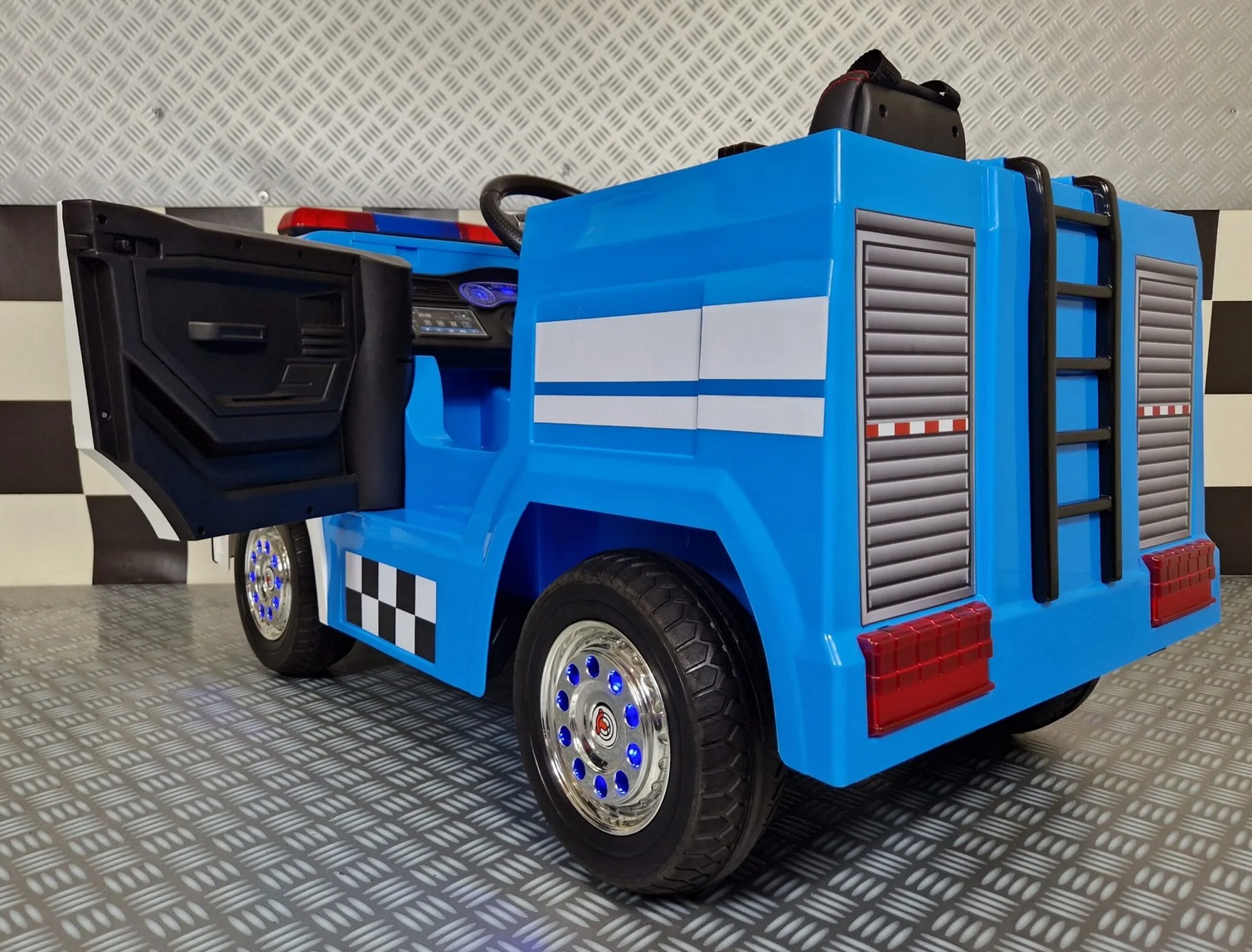 Batteriefahrzeug für Kinder Polizeifahrzeug, Polizeibus, Polizeitruck, Elektro Kinderfahrzeug