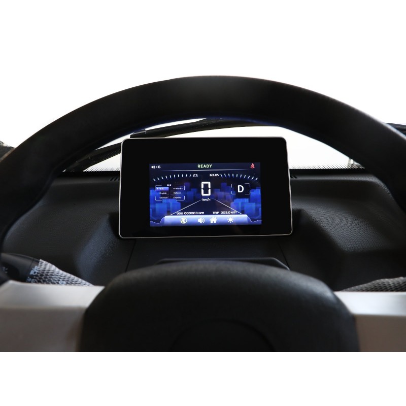 Kabinenroller Elektroauto FUTURA TWO, E-Auto für Senioren 45 km/h mit Lenkrad oder Lenker, entnehmbarer Lithium-Akku