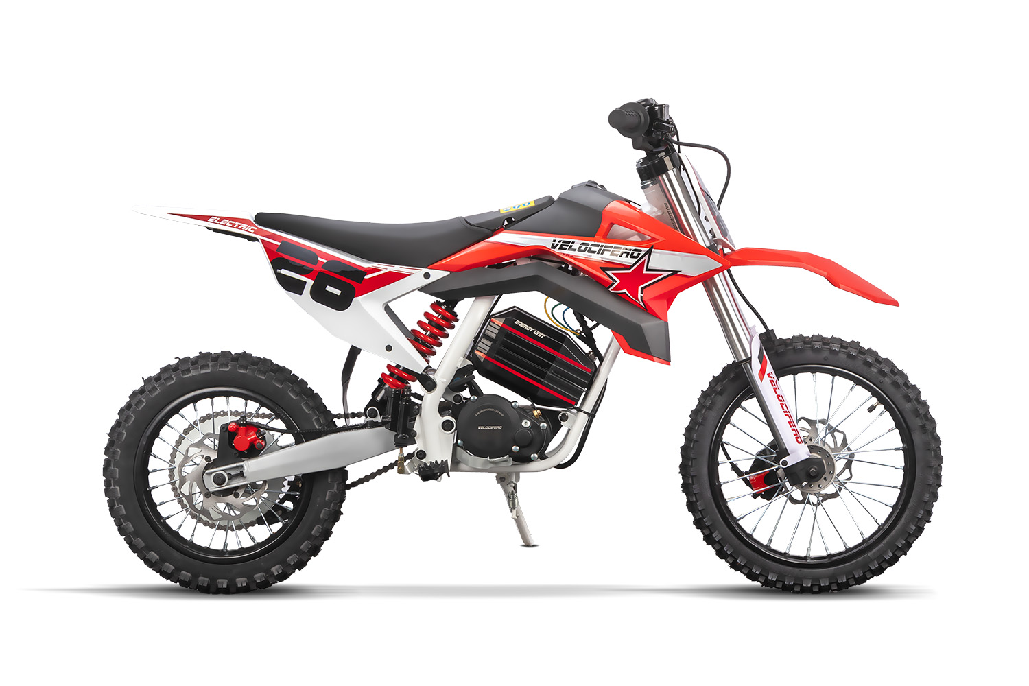 Elektro-Kinderbike, Velocifero Enduro Bike 14/12 Eco midi Kinder Dirtbike 1000W 60V Lithium, Elektromotorrad, Kindermotorrad