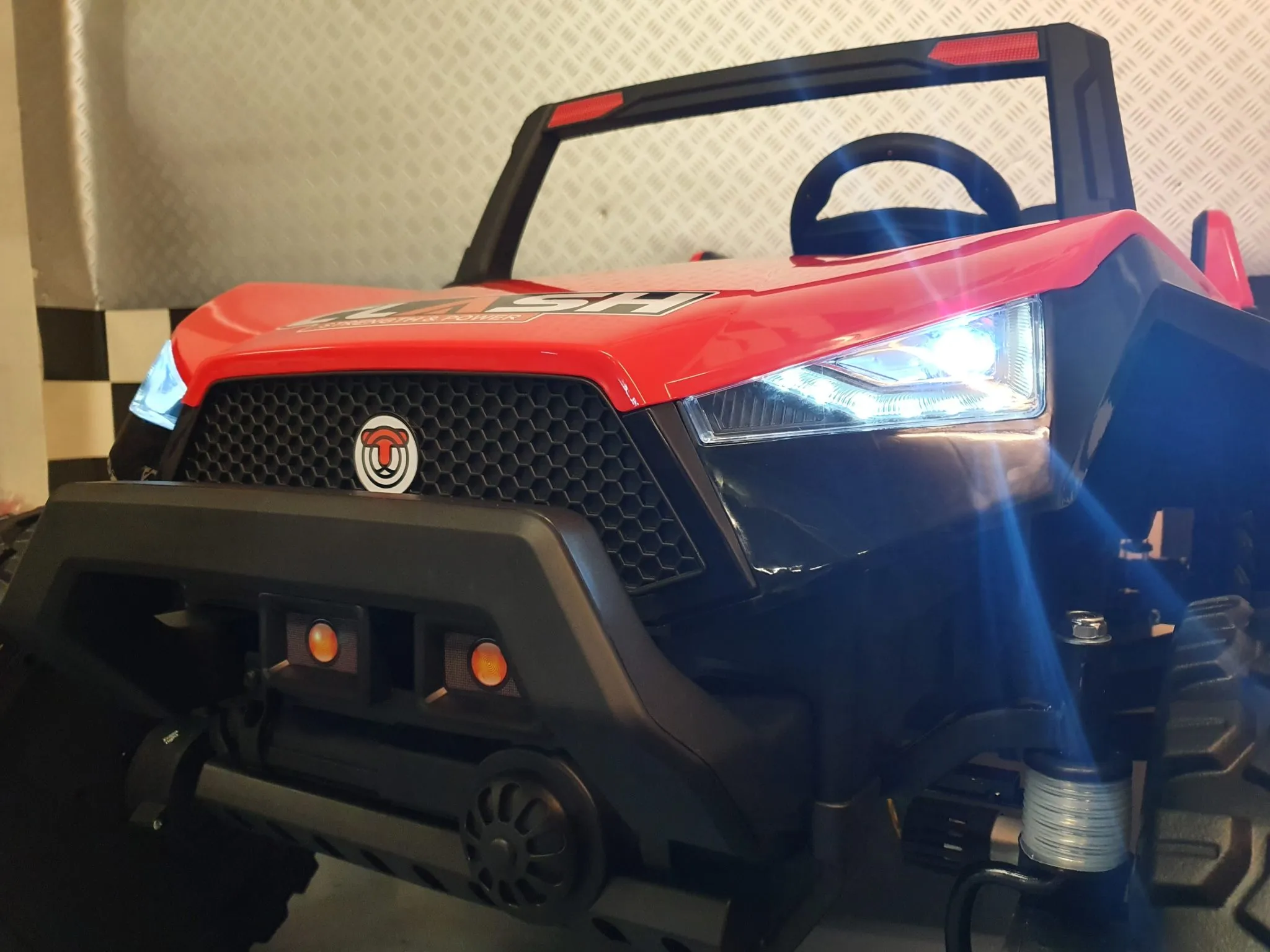 Elektro Kinderauto 2 x 300 Watt - 16 km/h Power Buggy Allrad für 2 Kinder - 2 Sitzer Elektrobuggy, Kinderbuggy