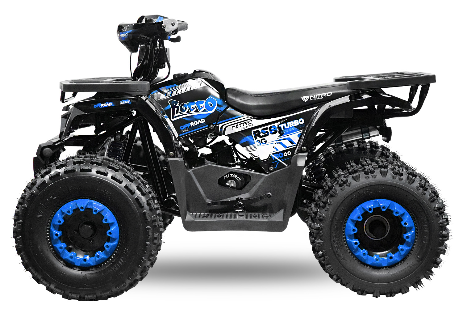 Nitro Motors Rugby RS8-3G midi Quad 125cc 8 Zoll Semi Automatik + RG, Benzin-Kinderquad Atv Platin Line
