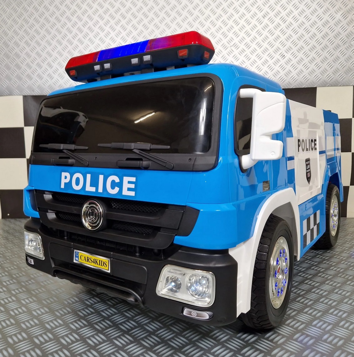 Batteriefahrzeug für Kinder Polizeifahrzeug, Polizeibus, Polizeitruck, Elektro Kinderfahrzeug