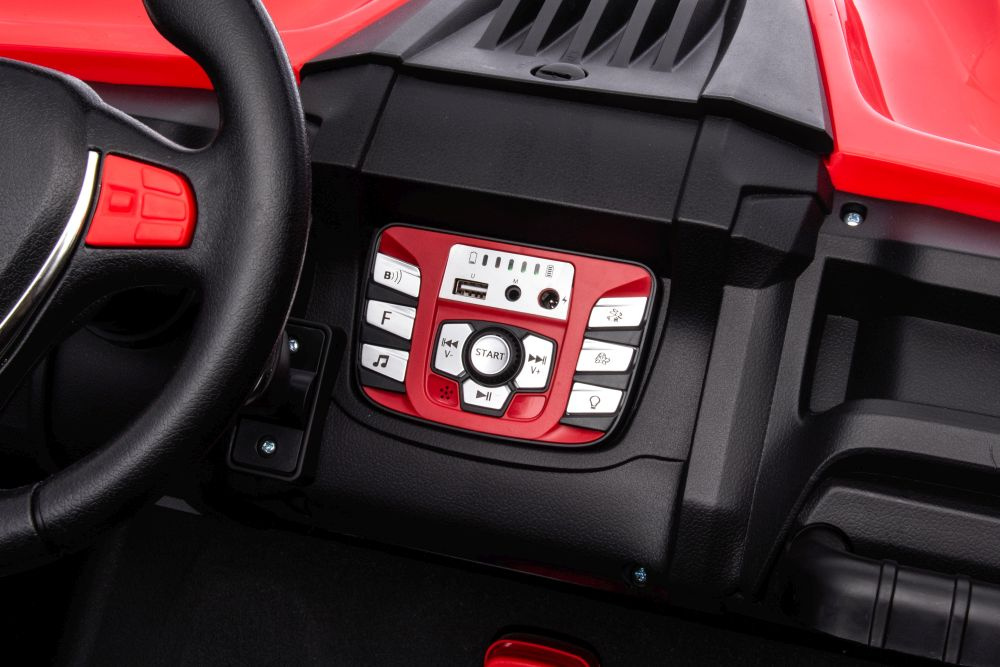 Kinderfahrzeug Elektro-Jeep S618, Elekroauto für Kinder, 2-Sitzer mit Allradantrieb 4x45 Watt