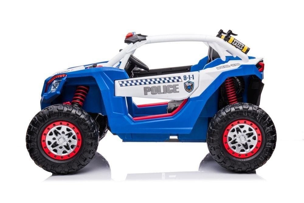 Kinder Elektroauto - Offroad Buggy Super Police UTV 2-Sitzer mit 2x200Watt, Elektrofahrzeug für Kinder