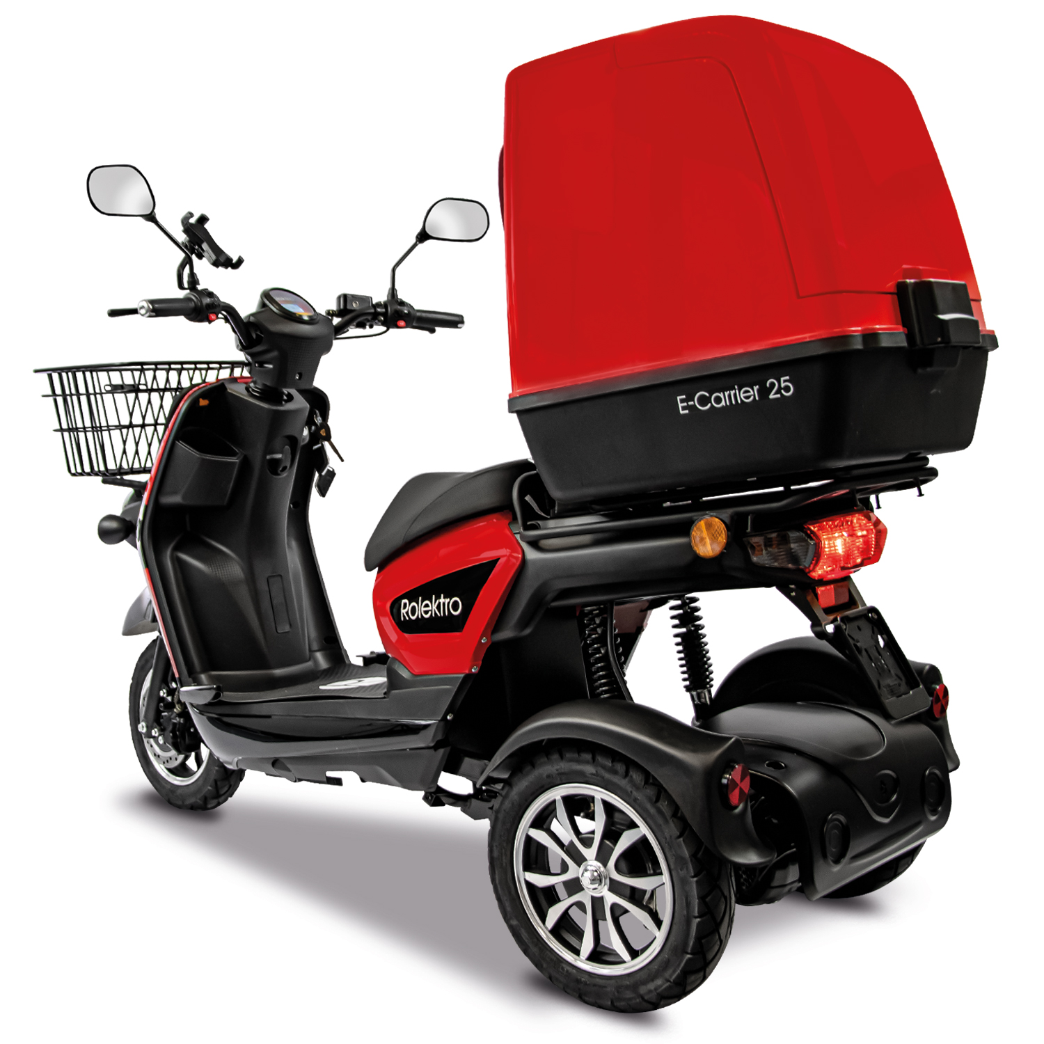 Rolektro E-Carrier 25 V.2 als Liefermobil, mit oder ohne Koffer, 2 Akku-Varianten