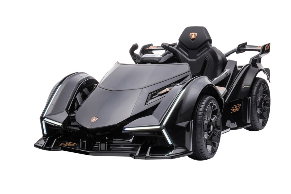 Elektroauto für Kinder, Lamborghini GT HL528 Schwarz, Kinderfahrzeug zum selbst Fahren