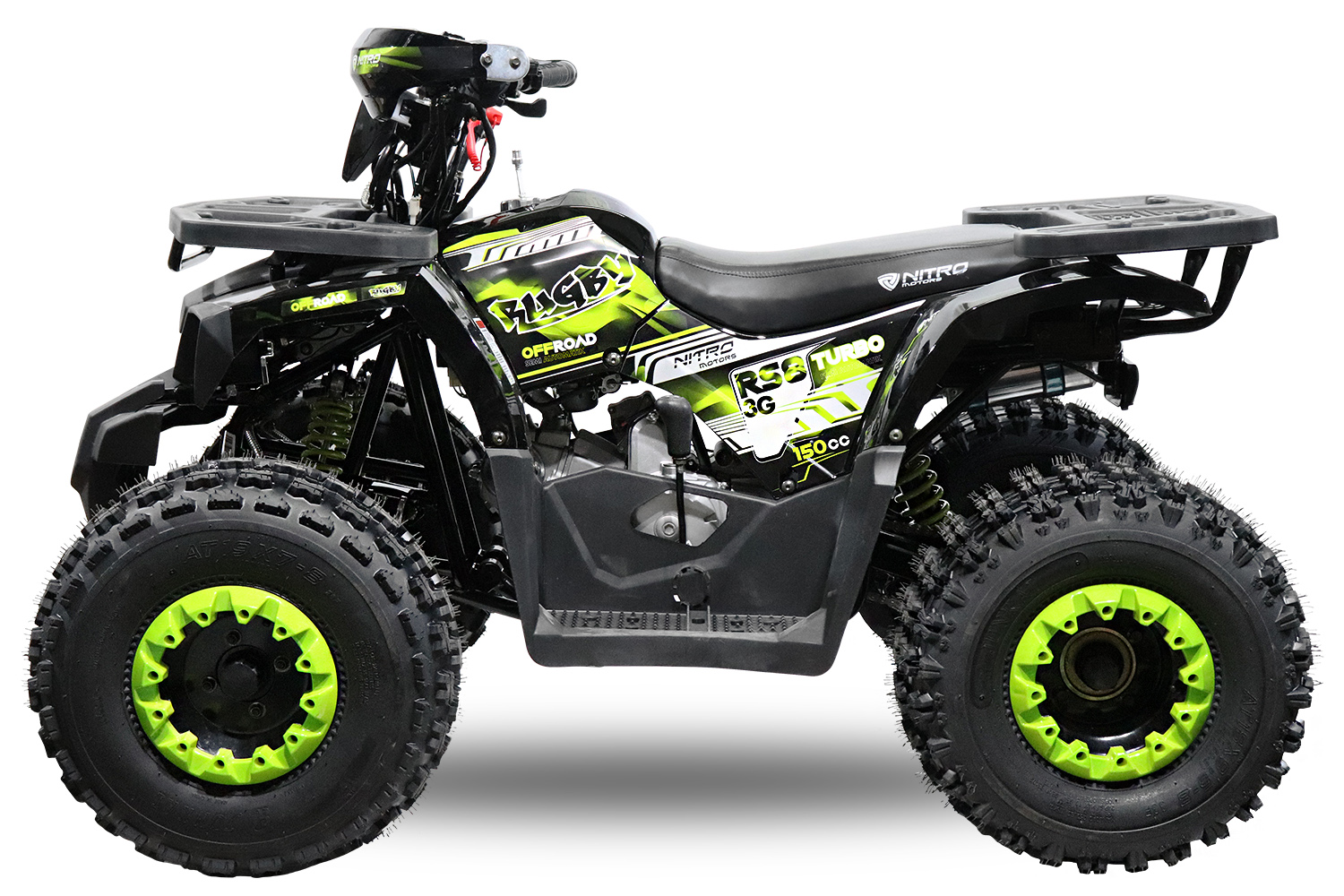 NITRO MOTORS 150cc midi Kinder Quad Rugby RS8-A Platin, 8 Zoll Benzinquad