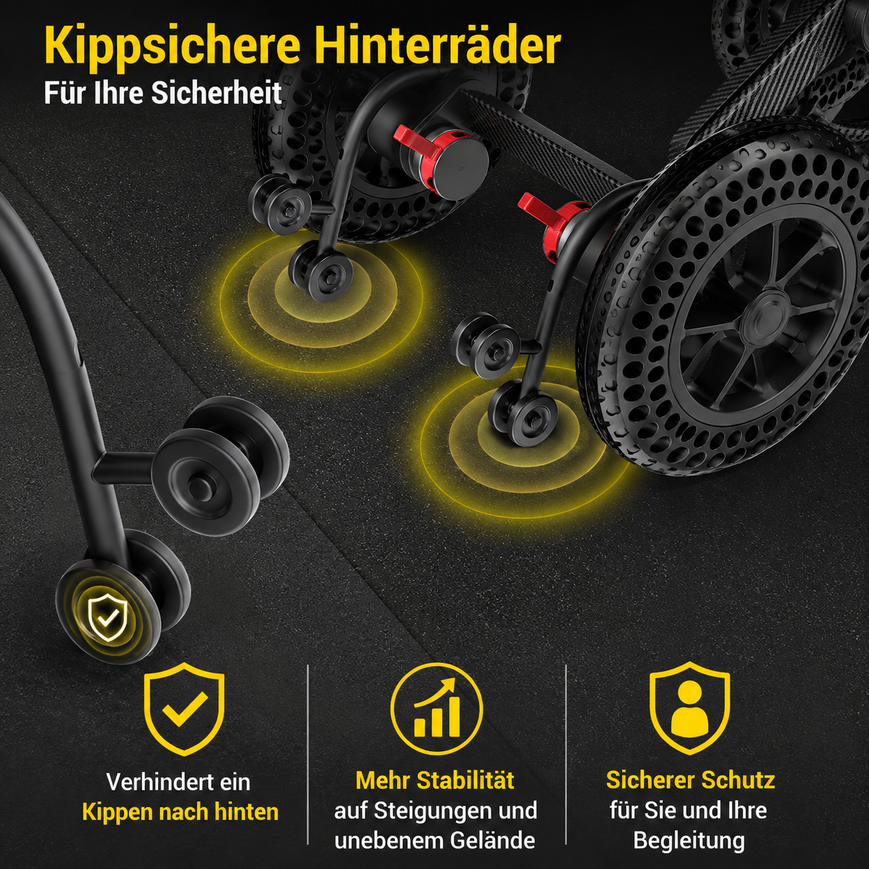 Elektrorollstuhl - Seniorenroller B10 mit Kopfstütze - elektrischer Mobilitätsroller E-Rollstuhl klappbar - Reichweite bis 48 km