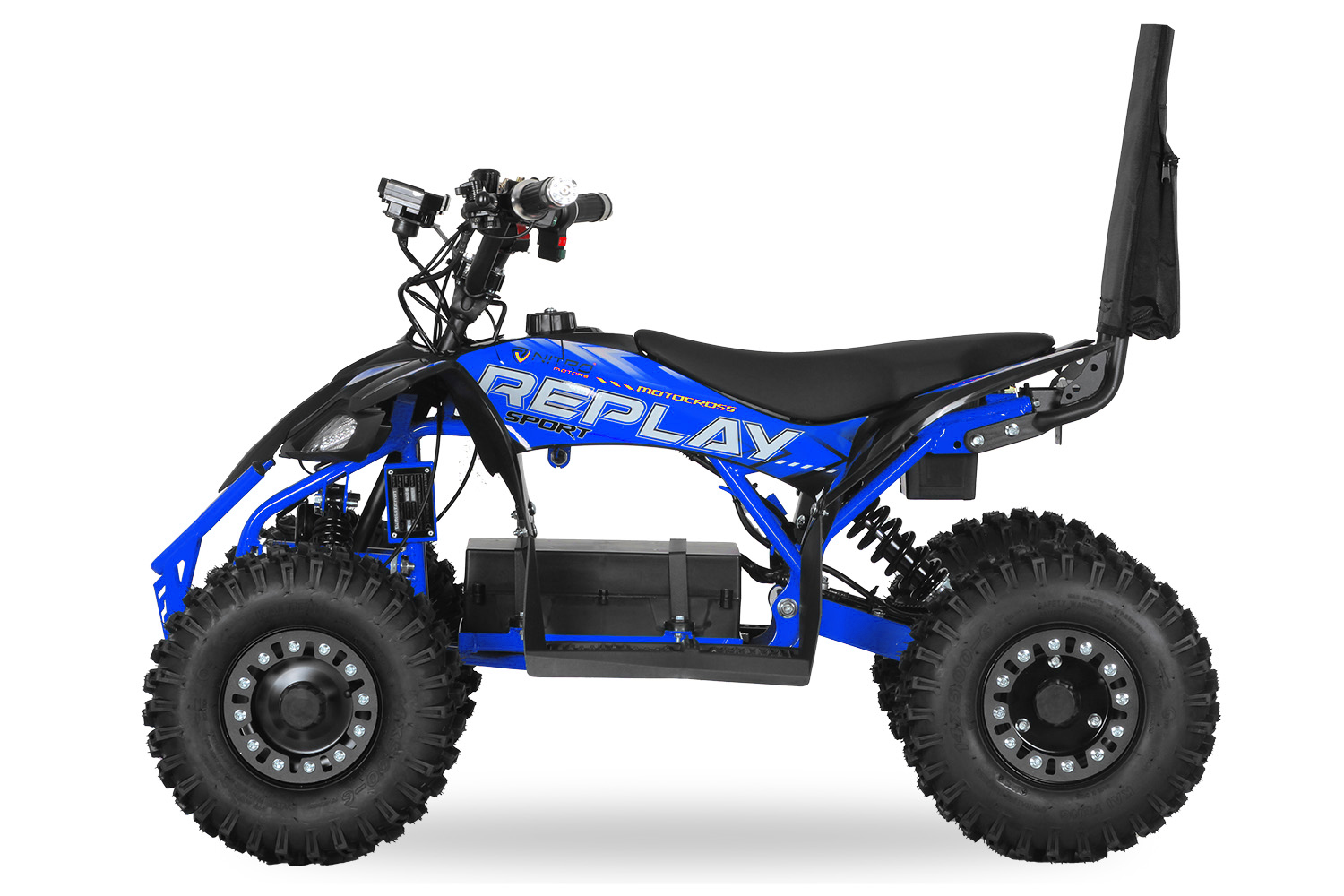 NITRO MOTORS Elektroquad Replay 1000W Eco mini Quad 6 Zoll Snowy-Profile XL Sport, Wellenantrieb, Rückenlehne