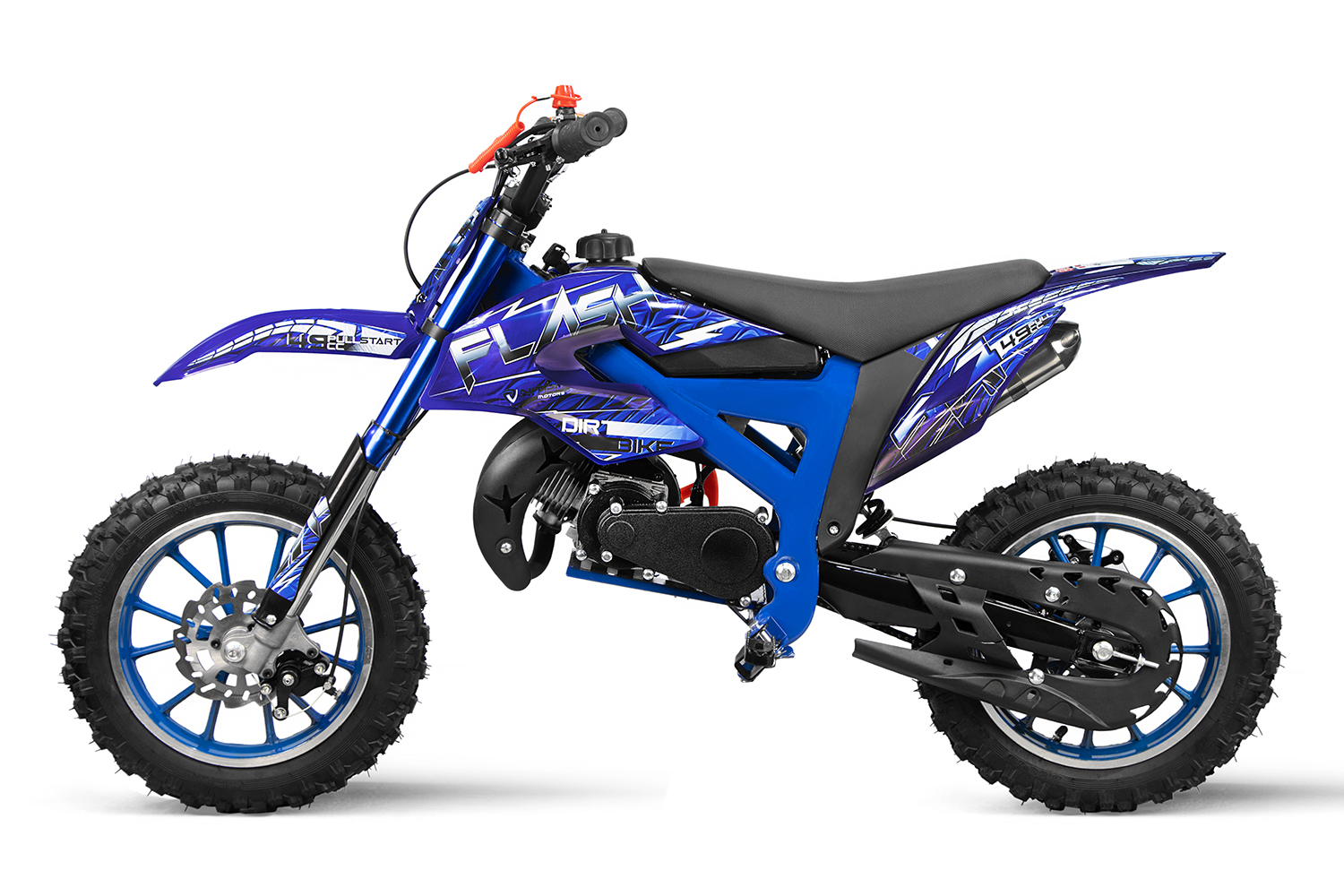 NITRO MOTORS 49cc mini Kinder Dirtbike Flash Fun 10 Zoll, Kinder Motorcross Bike