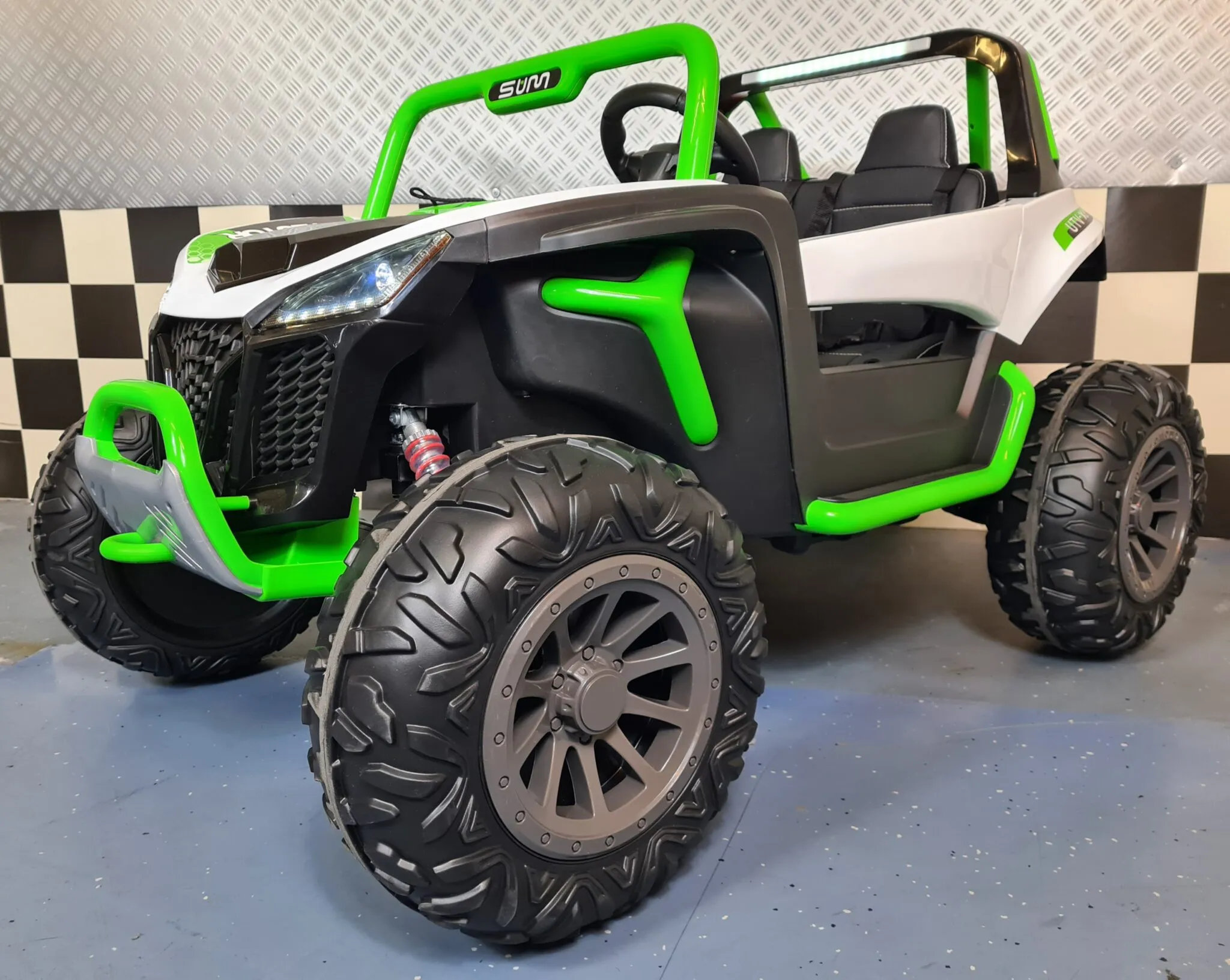 Elektro Kinderbuggy - Elektrobuggy 2x60 Watt, Elektrofahrzeug 2 Sitzer Buggy 8 km/h