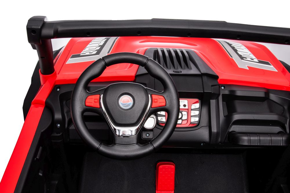 Kinderfahrzeug Elektro-Jeep S618, Elekroauto für Kinder, 2-Sitzer mit Allradantrieb 4x45 Watt
