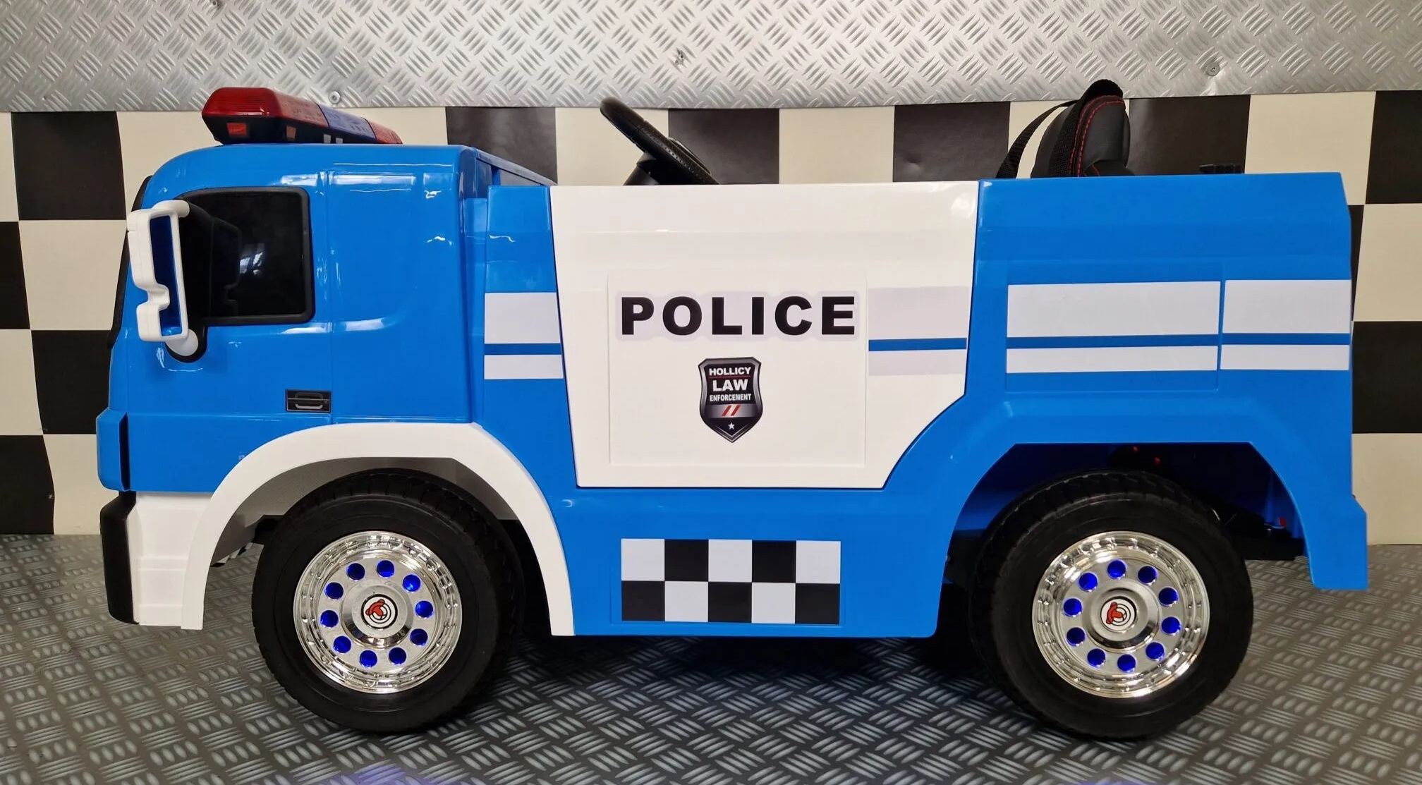 Batteriefahrzeug für Kinder Polizeifahrzeug, Polizeibus, Polizeitruck, Elektro Kinderfahrzeug