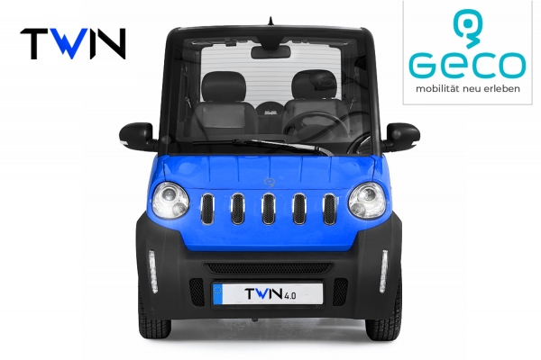 Elektroauto GECO TWIN 8.0 V2 7.5kW 72V125Ah, 78 km/h - Kabinenfahrzeug, Elektrofahrzeug für Senioren, E-Auto