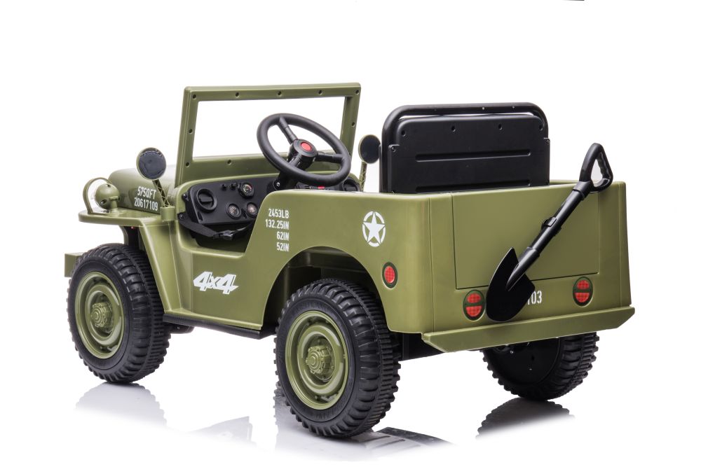 Elektrofahrzeug für Kinder - Elektro Jeep Army Small 4x35 Watt - Einsitzer, Jeep Willy Elektrokinderfahrzeug, Elektrokinderauto