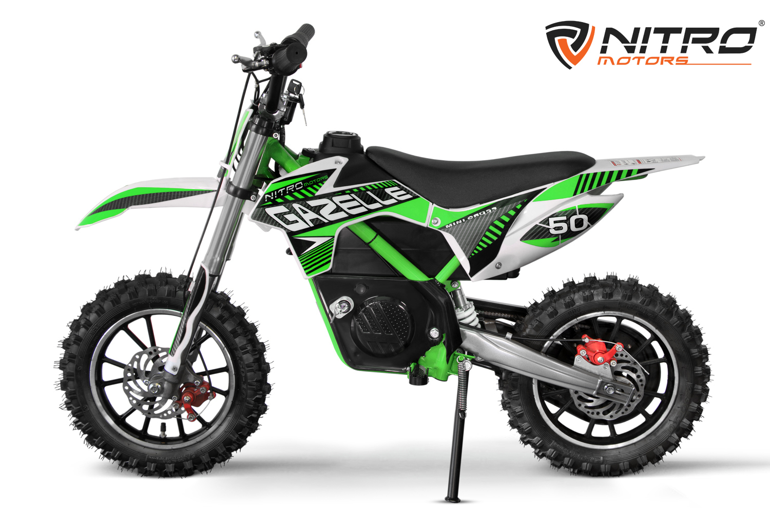 Kinder Elektrobike, Crossbike Nitro Motors Gazelle 550 Watt, 36V, Lithium Akku, DLX 10 Zoll, Elektro Dirtbike für Kinder