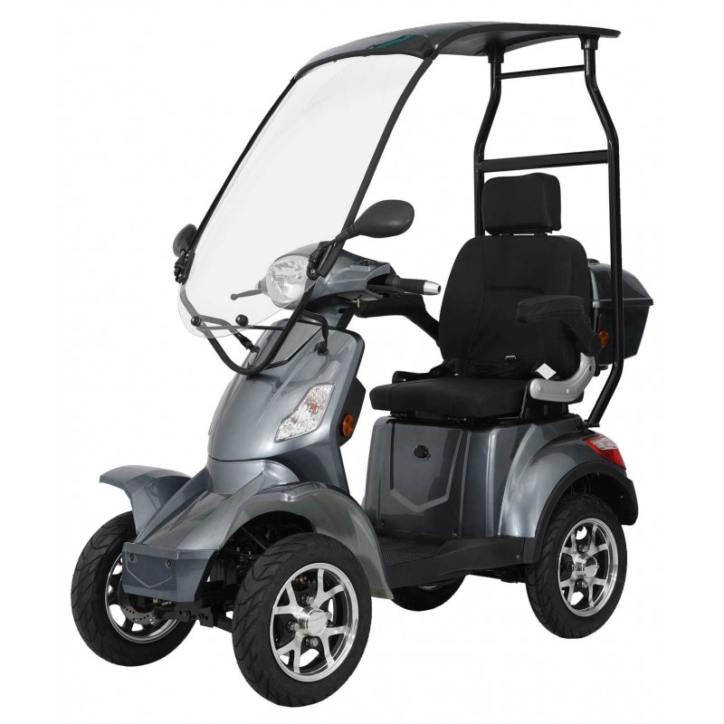 4-Rad Senioren-Roller mit Dach VITA CARE 4000, Seniorenmobil BleiGel / Lithium, vierrädriges Senioren-Quad bis 25 km/h
