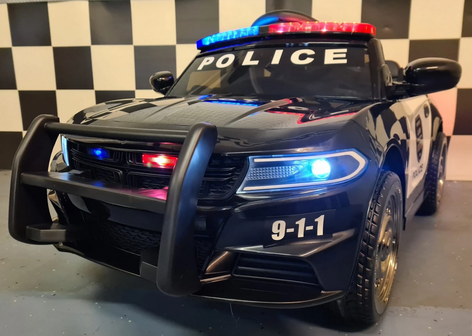 Elektro Kinderauto Polizei America - Elektrokinderfahrzeug Polizeiauto für Kinder