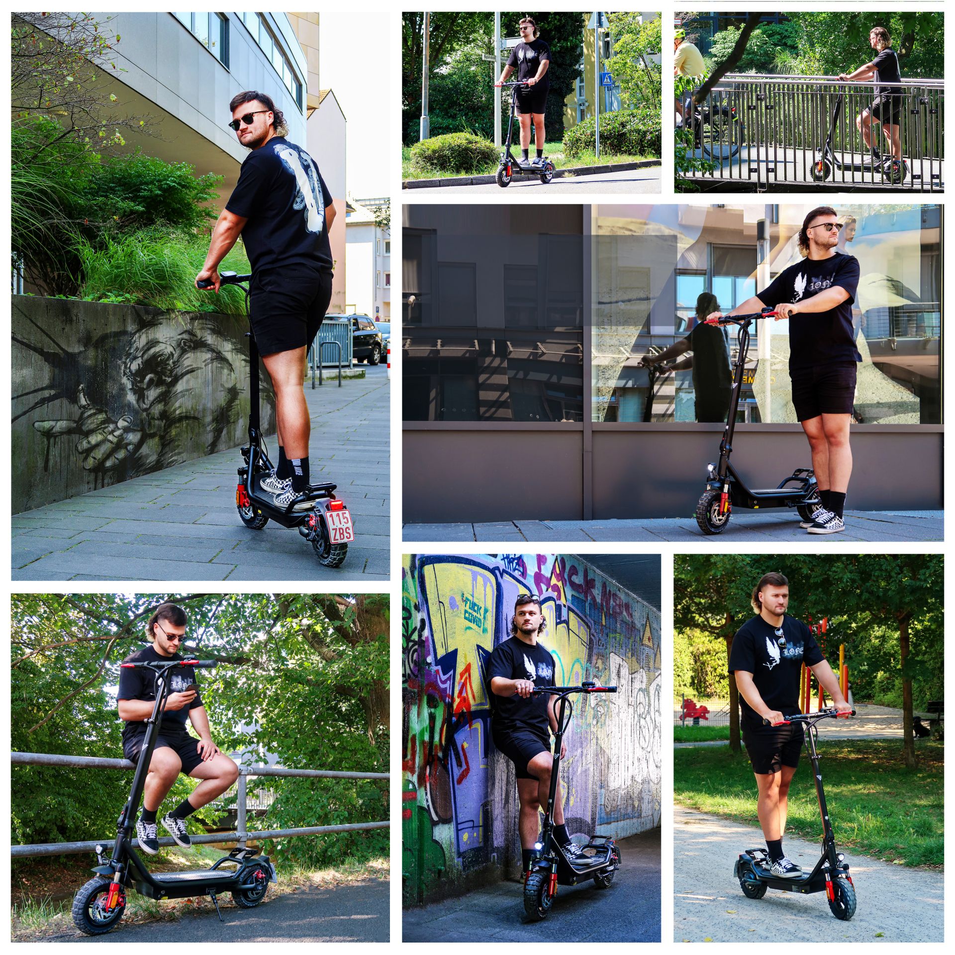 Velix E-Kick 20 km/h Pro, 350 Watt Elektroroller ab 14 Jahren - Elektroscooter klappbar, herausnehmbarer Lithium Akku