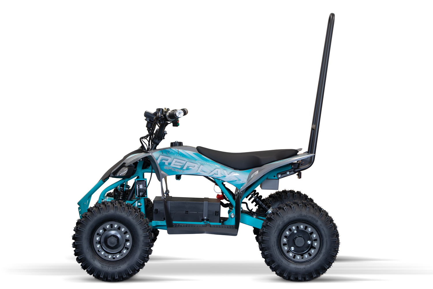 NITRO MOTORS Elektroquad Replay 1000W Eco mini Quad 6 Zoll Snowy-Profile XL Sport, Wellenantrieb, Rückenlehne