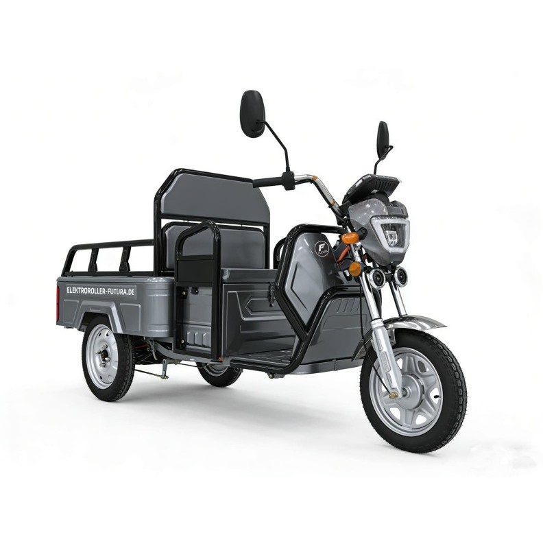 Elektrokipper mit Dach Rhino 25/45 km/h Transportfahrzeug mit 2540 Watt, Lastenfahrzeug, E-Kipper, E-Trike mit Ladefläche