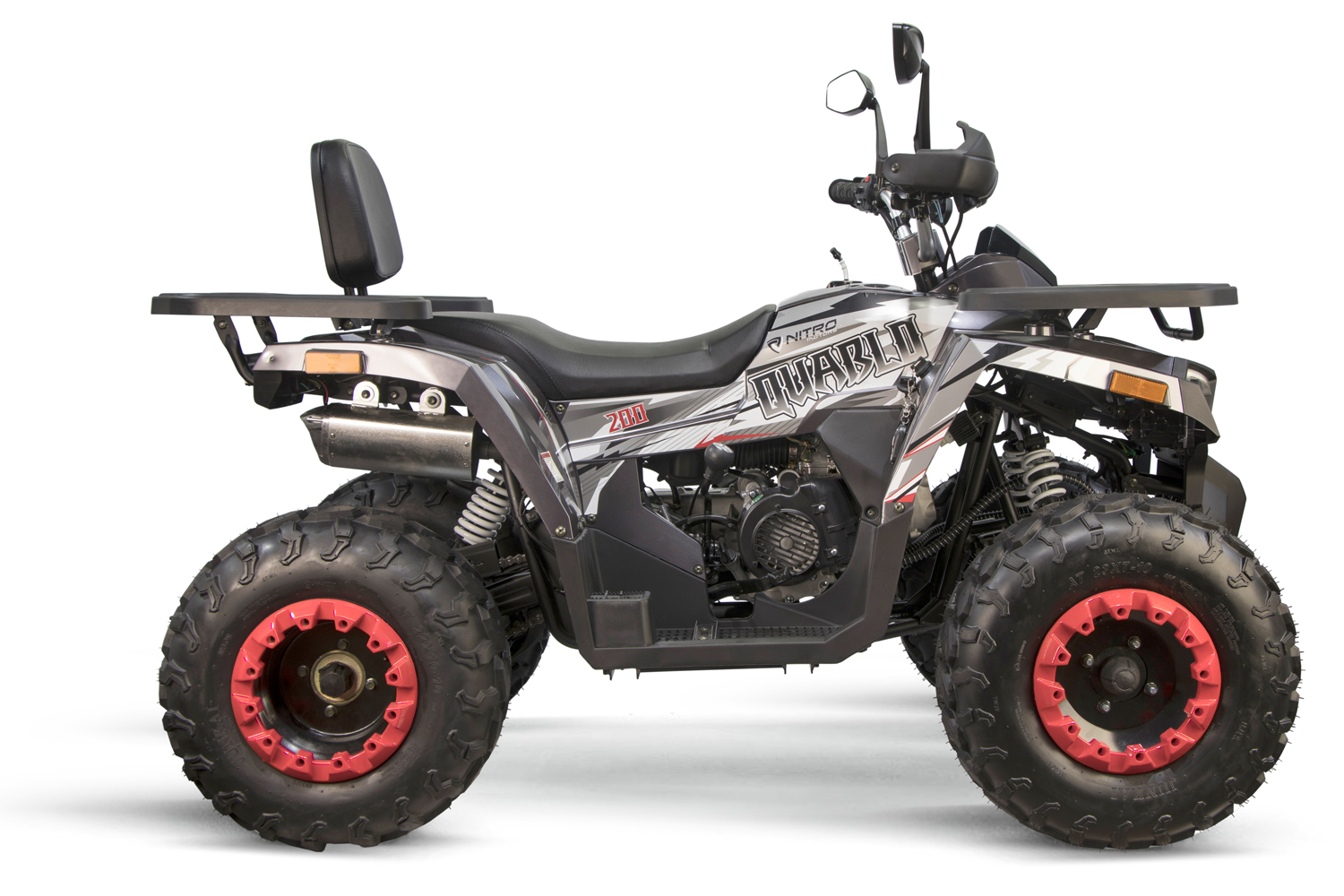 Nitro Motors Quablo CVT RS Platin Kinderquad 200cc 10 Zoll Aut.+ RG, Benzin-Kinderquad, Quad für Kinder