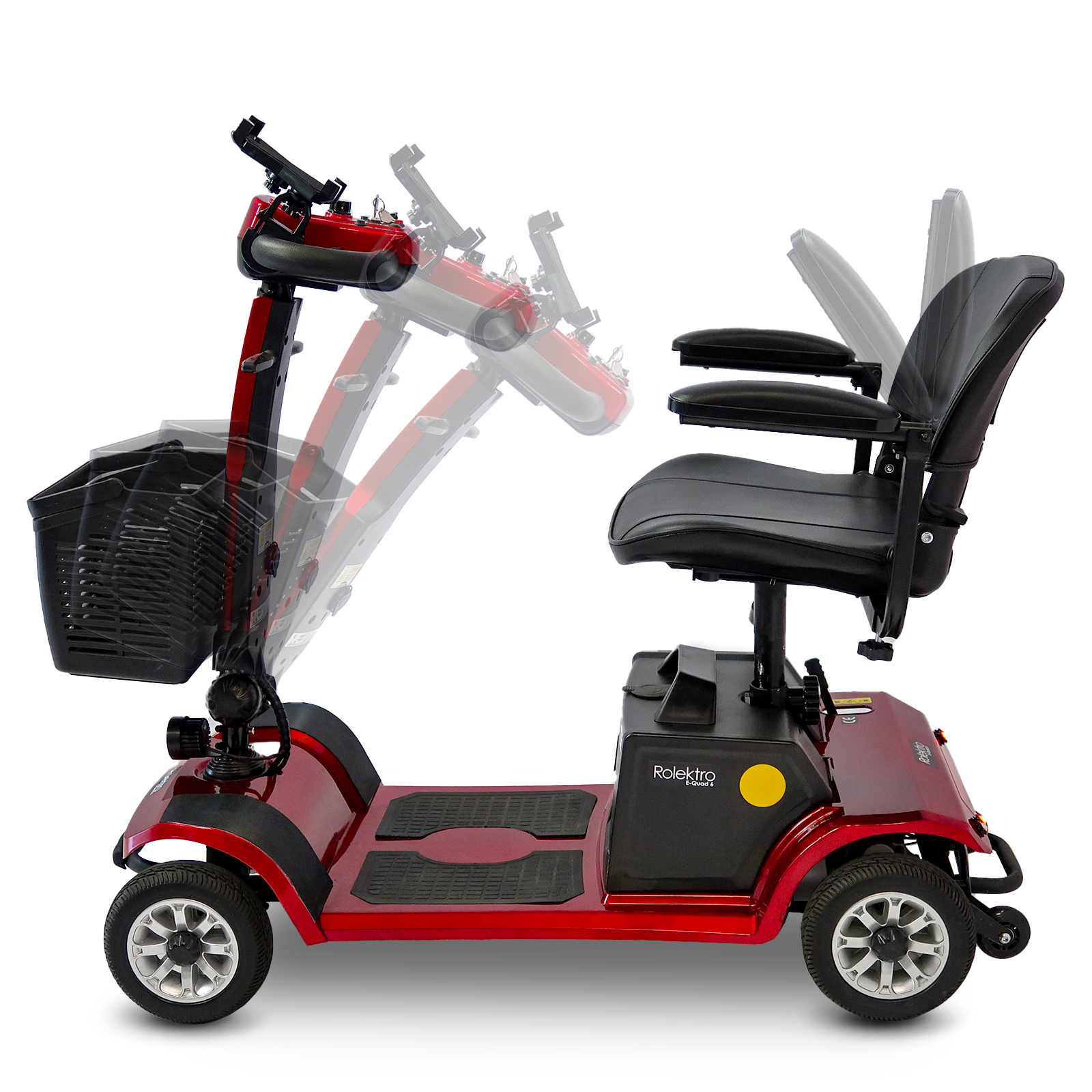 Elektro Seniorenmobil E-Quad 6 von Rolektro - Krankenfahrstuhl bis 6 km/h mi BleiGel oder Lithium