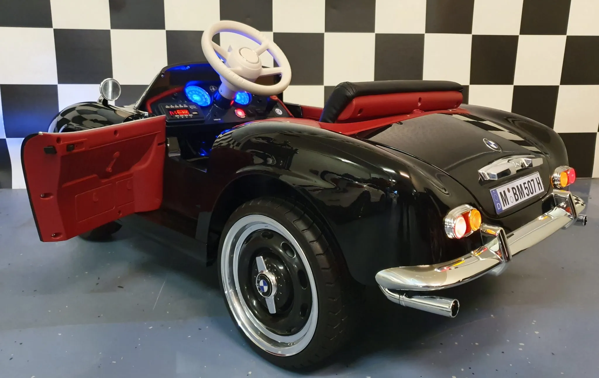 Spielzeugauto BMW 507 - Elektro Kinderfahrzeug, Elektroauto, Kinderauto Oldtimer - LIZENZ