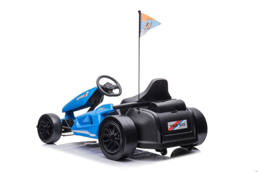 Kinder XL Elektroauto - 10 km/h "E-GoKart", Driftfunktion, 2 Motoren, Elektro Go Kart für Kinder bis 14