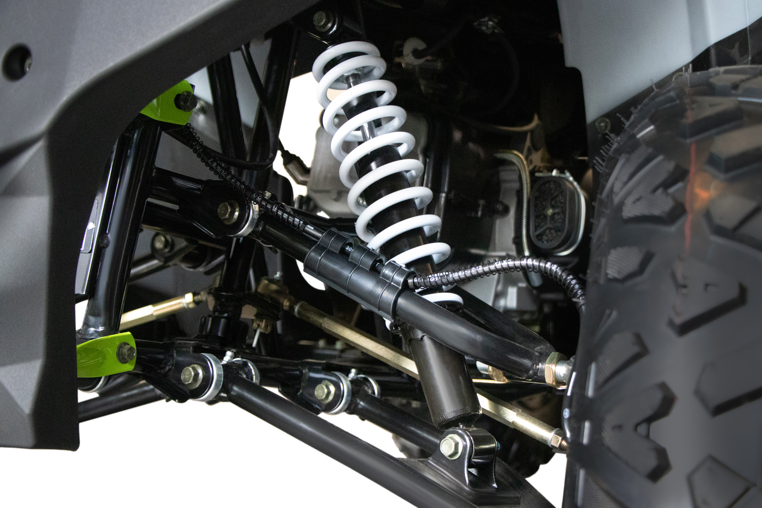 NITRO MOTORS Benzinquad 180cc maxi Quad Rugby V3 CVT RS10 Platin - 10 Zoll