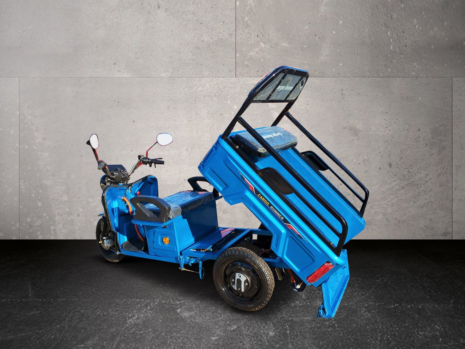 Elektro-Pritsche Cargo Runner Compakt 25 km/h - Elektrischer Kipper - Transportfahrzeug, Lastenfahrzeug, Elektro Pritschenwagen