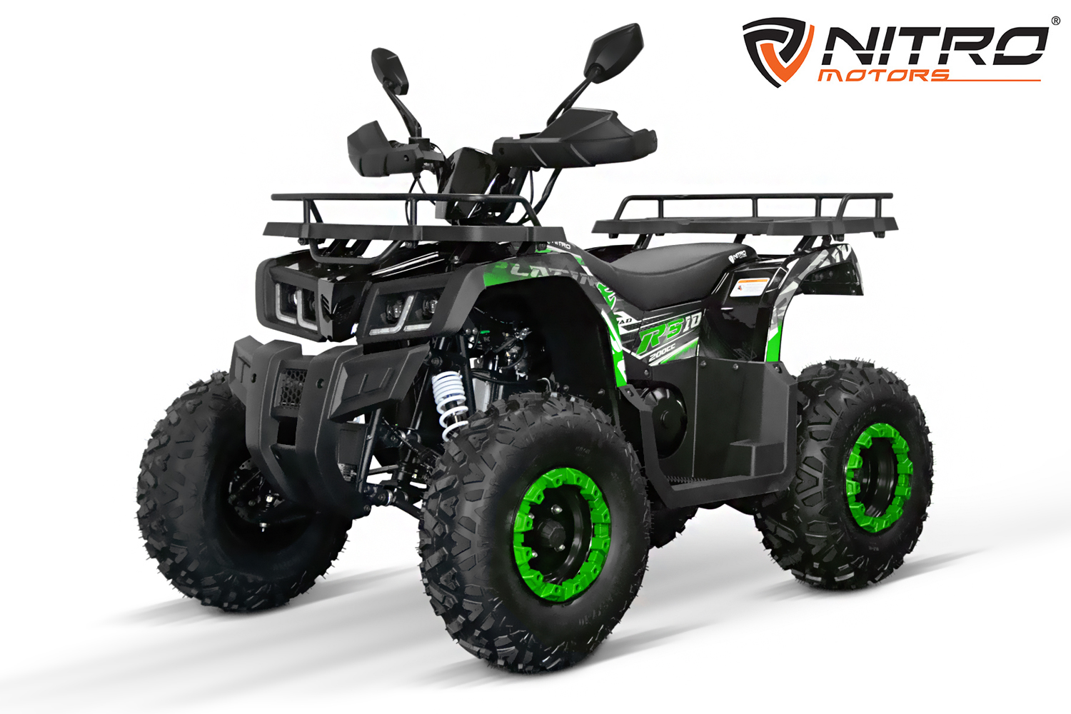 NITRO MOTORS 200cc maxi Kinder Quad Reptile RS10-CVT Platin - Benzinquad 10 Zoll